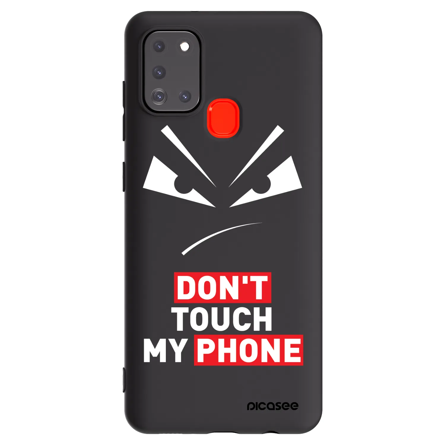 Picasee crna silikonska maskica za Samsung Galaxy A21s - Evil Eye - Transparent