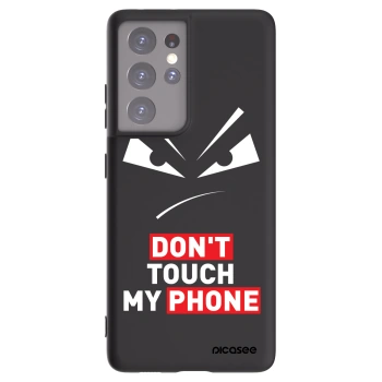 Picasee crna silikonska maskica za Samsung Galaxy S21 Ultra 5G G998B - Evil Eye - Transparent