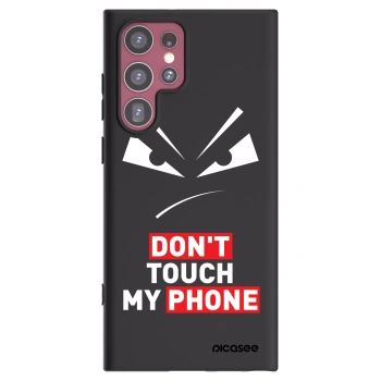 Picasee crna silikonska maskica za Samsung Galaxy S22 Ultra 5G - Evil Eye - Transparent