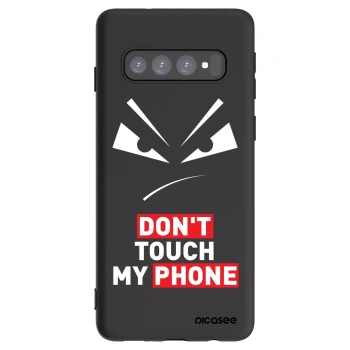 Picasee crna silikonska maskica za Samsung Galaxy S10 G973 - Evil Eye - Transparent