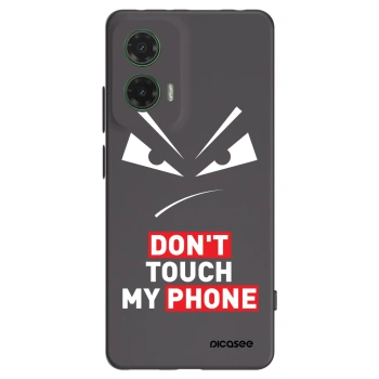 Picasee crna silikonska maskica za Motorola Moto G35 5G - Evil Eye - Transparent