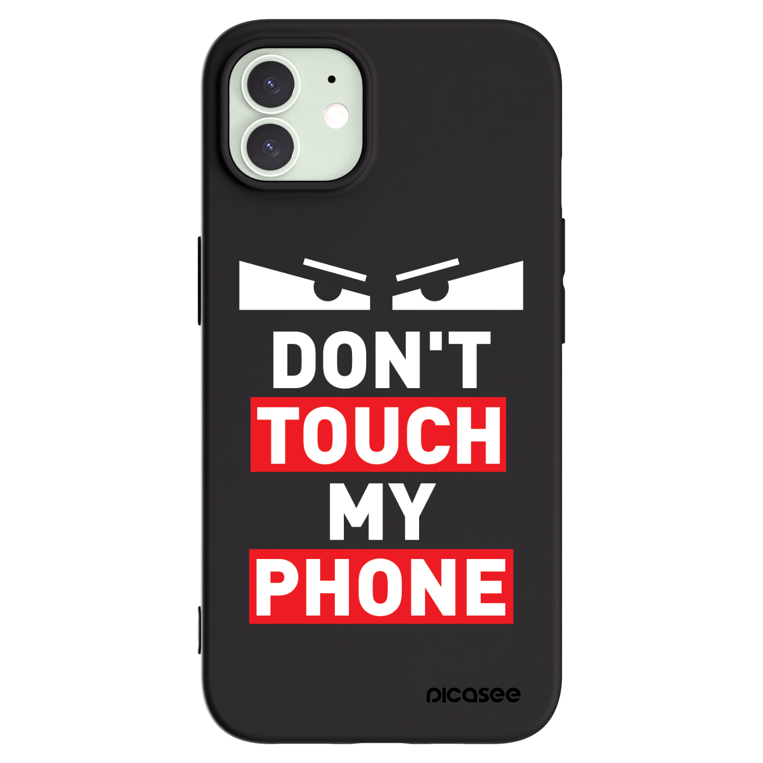 Picasee crna silikonska maskica za Apple iPhone 12 - Shadow Eye - Transparent