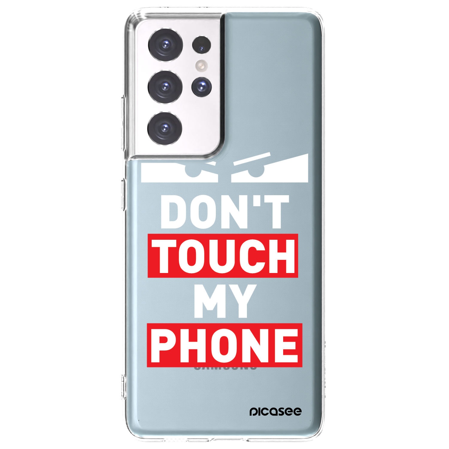 Picasee silikonska prozirna maskica za Samsung Galaxy S21 Ultra 5G G998B - Shadow Eye - Transparent