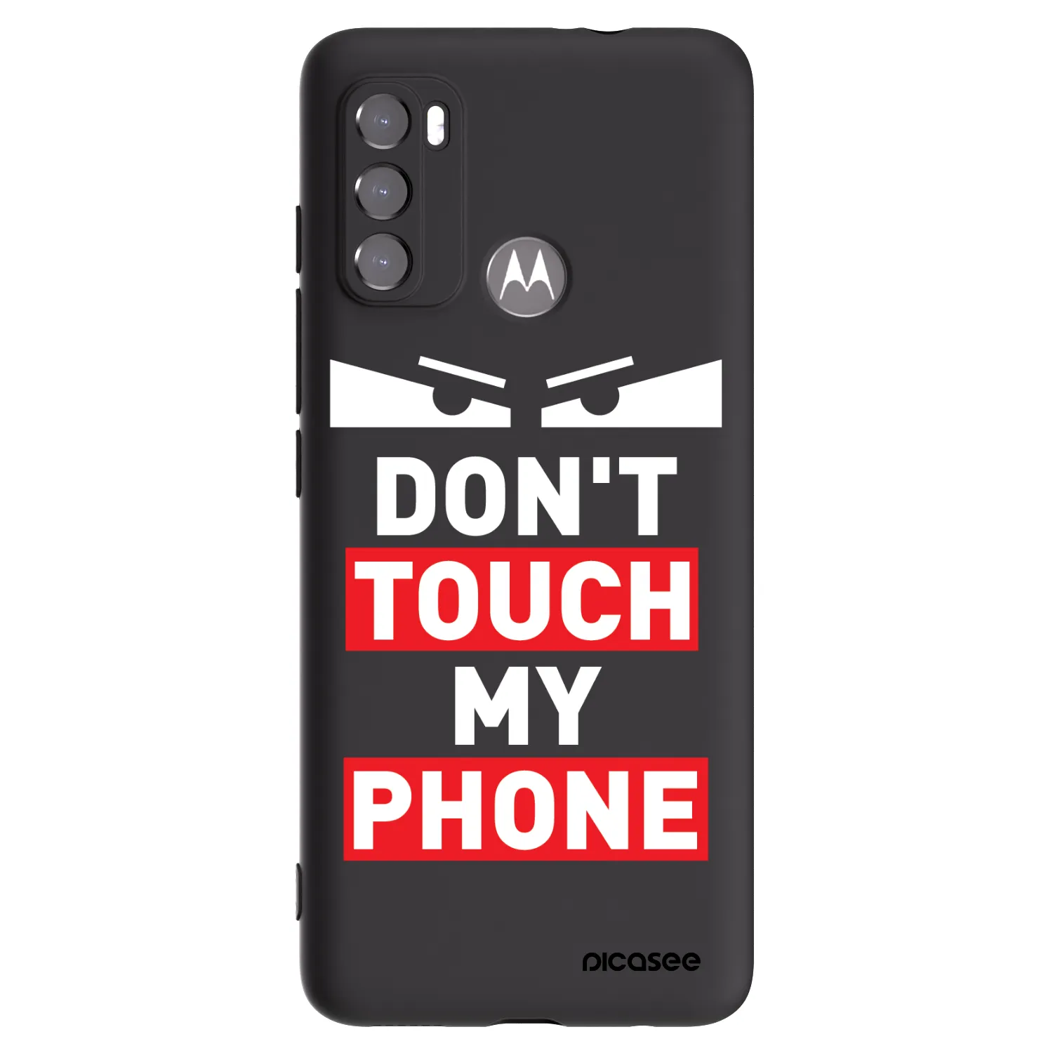 Picasee crna silikonska maskica za Motorola Moto G60 - Shadow Eye - Transparent