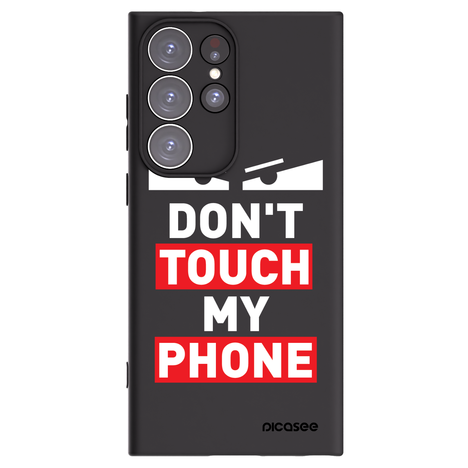 Picasee crna silikonska maskica za Samsung Galaxy S23 Ultra 5G - Shadow Eye - Transparent