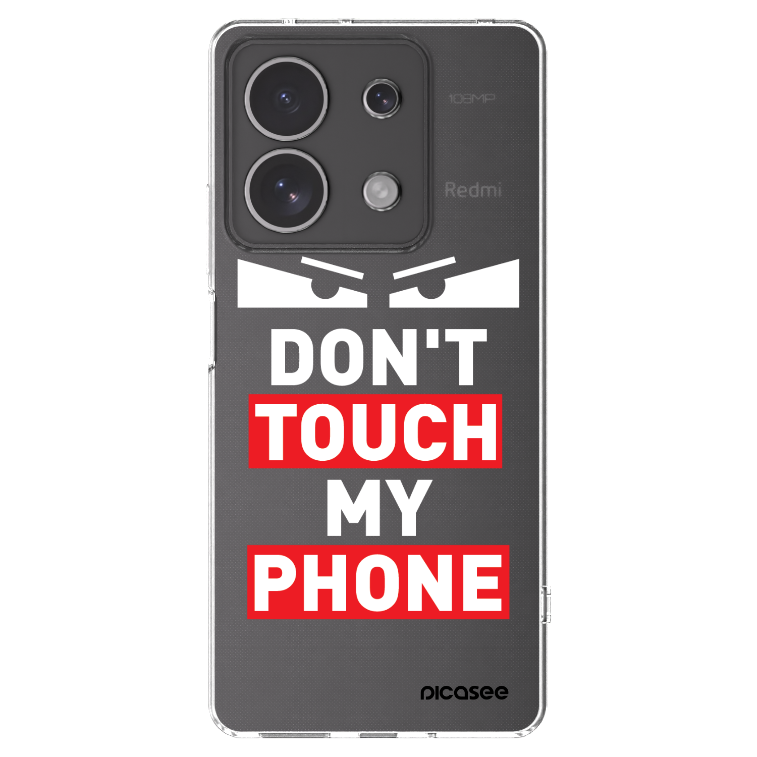 Picasee silikonska prozirna maskica za Xiaomi Redmi Note 13 4G - Shadow Eye - Transparent