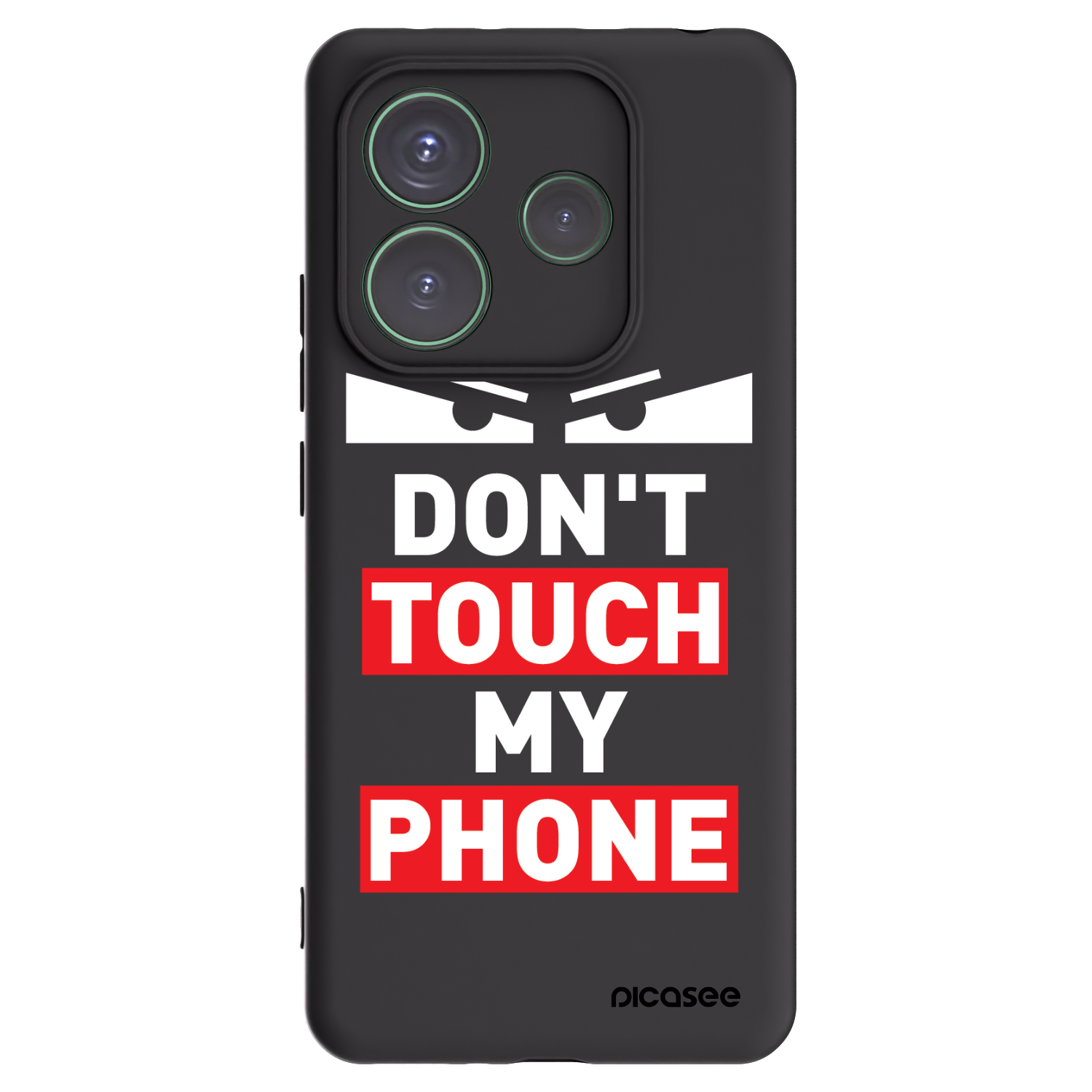 Picasee crna silikonska maskica za Xiaomi Redmi Note 14 5G - Shadow Eye - Transparent