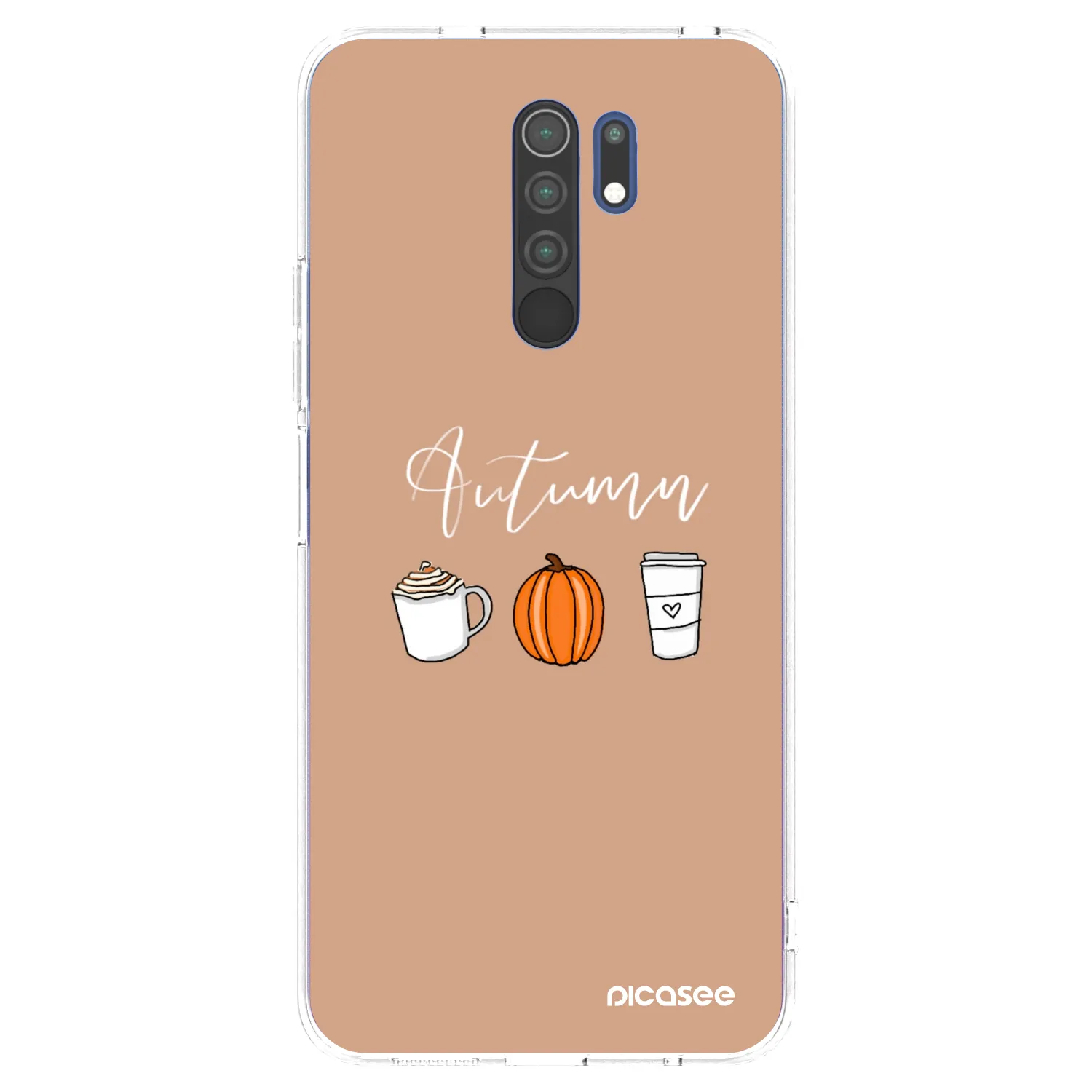 Picasee silikonska prozirna maskica za Xiaomi Redmi 9 - Autumn