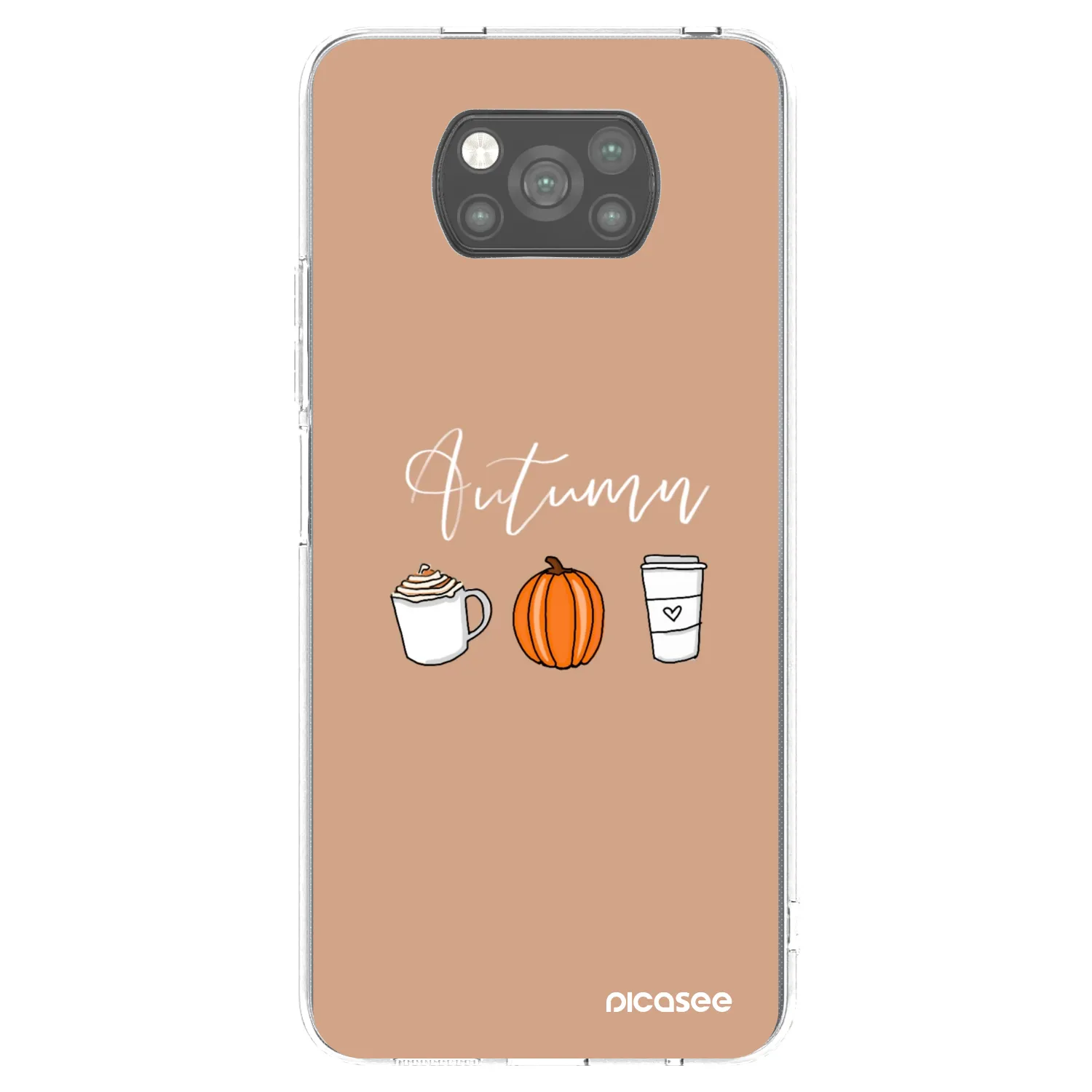 Picasee crna silikonska maskica za Xiaomi Poco X3 - Autumn