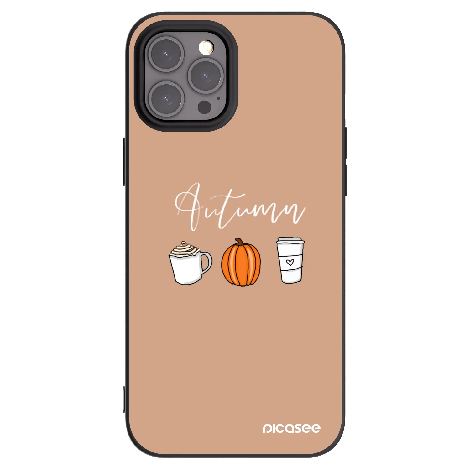 Picasee crna silikonska maskica za Apple iPhone 12 Pro Max - Autumn