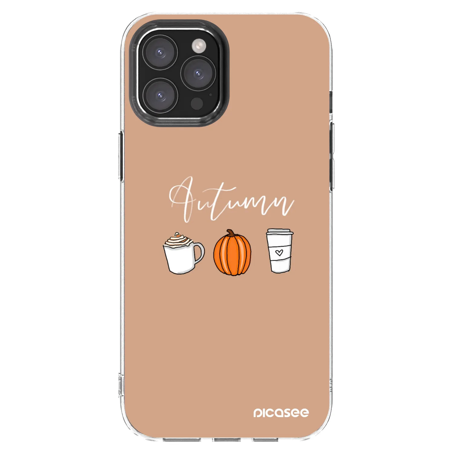 Picasee silikonska prozirna maskica za Apple iPhone 12 Pro Max - Autumn