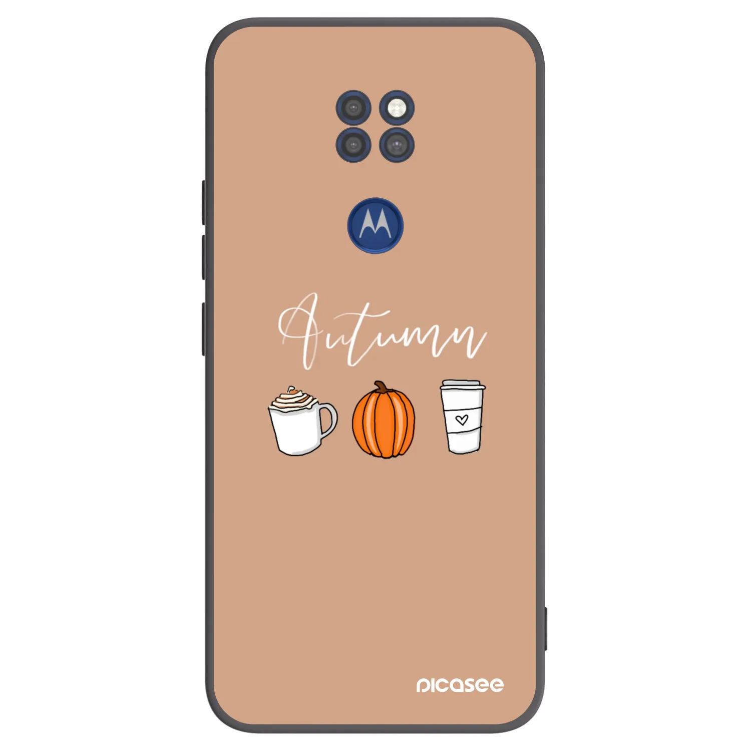 Picasee crna silikonska maskica za Motorola Moto G9 Play - Autumn