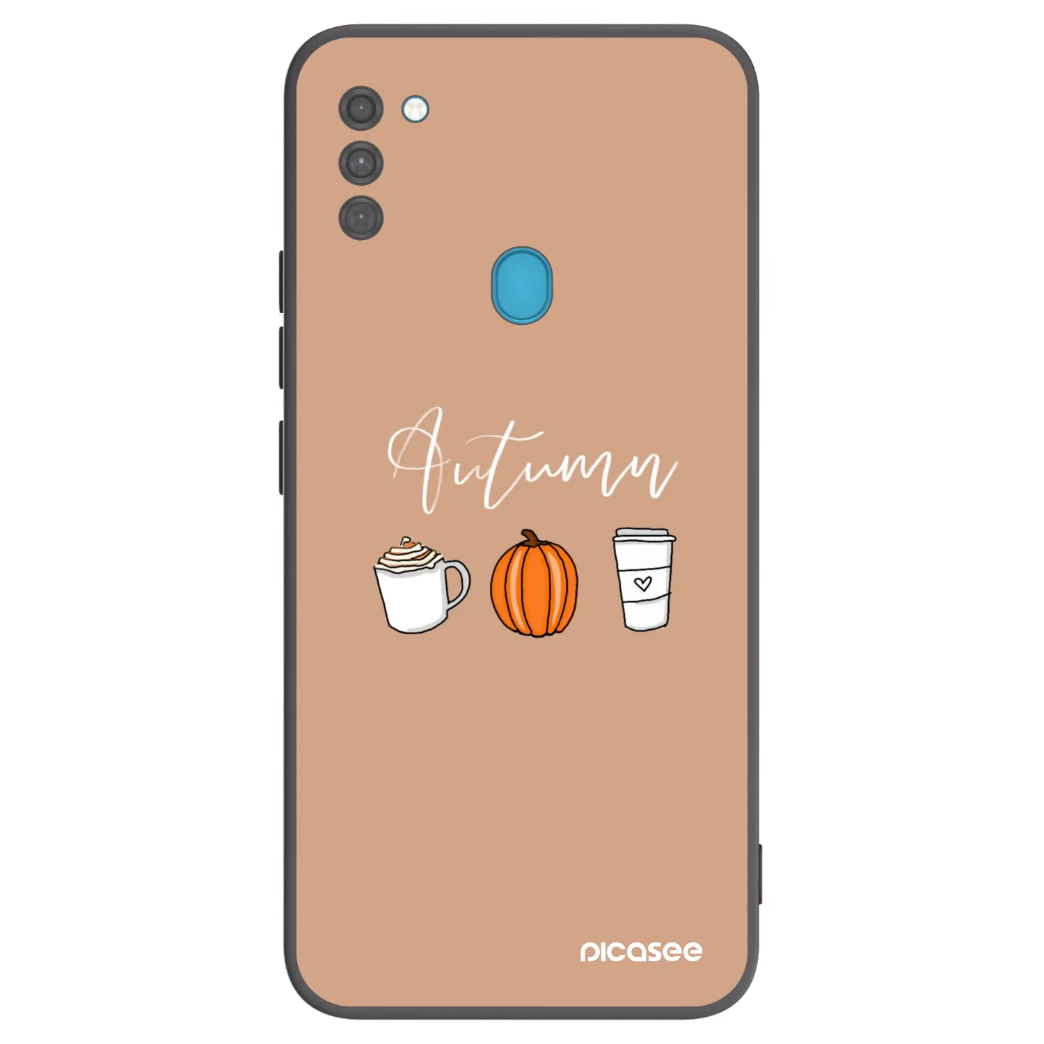 Picasee crna silikonska maskica za Samsung Galaxy M11 - Autumn