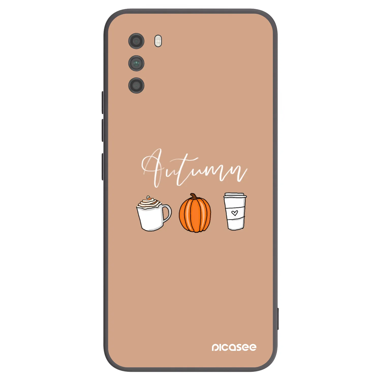 Picasee crna silikonska maskica za Xiaomi Poco M3 - Autumn