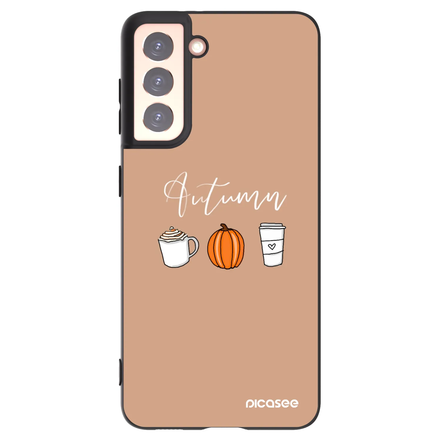 Picasee crna silikonska maskica za Samsung Galaxy S21 5G G991B - Autumn