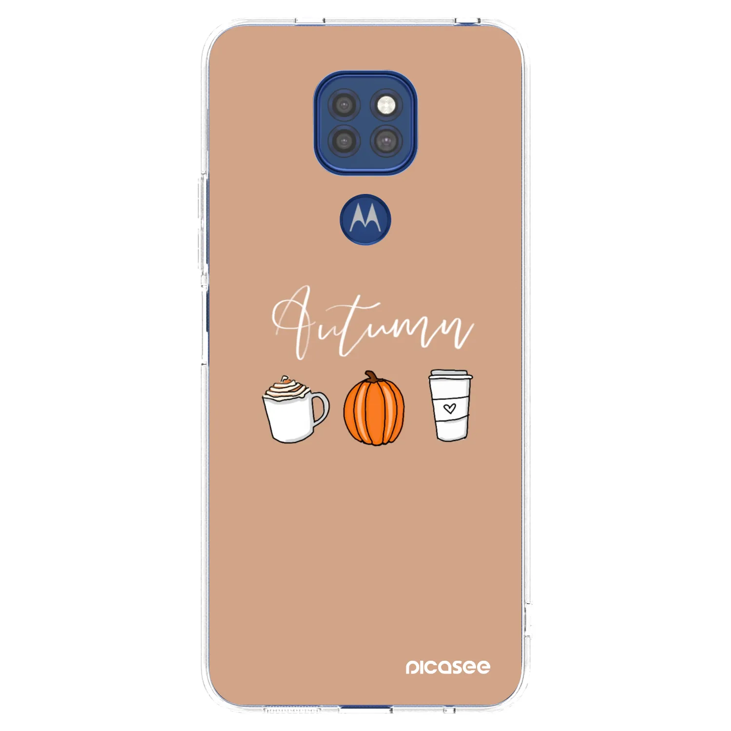 Picasee silikonska prozirna maskica za Motorola Moto G9 Play - Autumn
