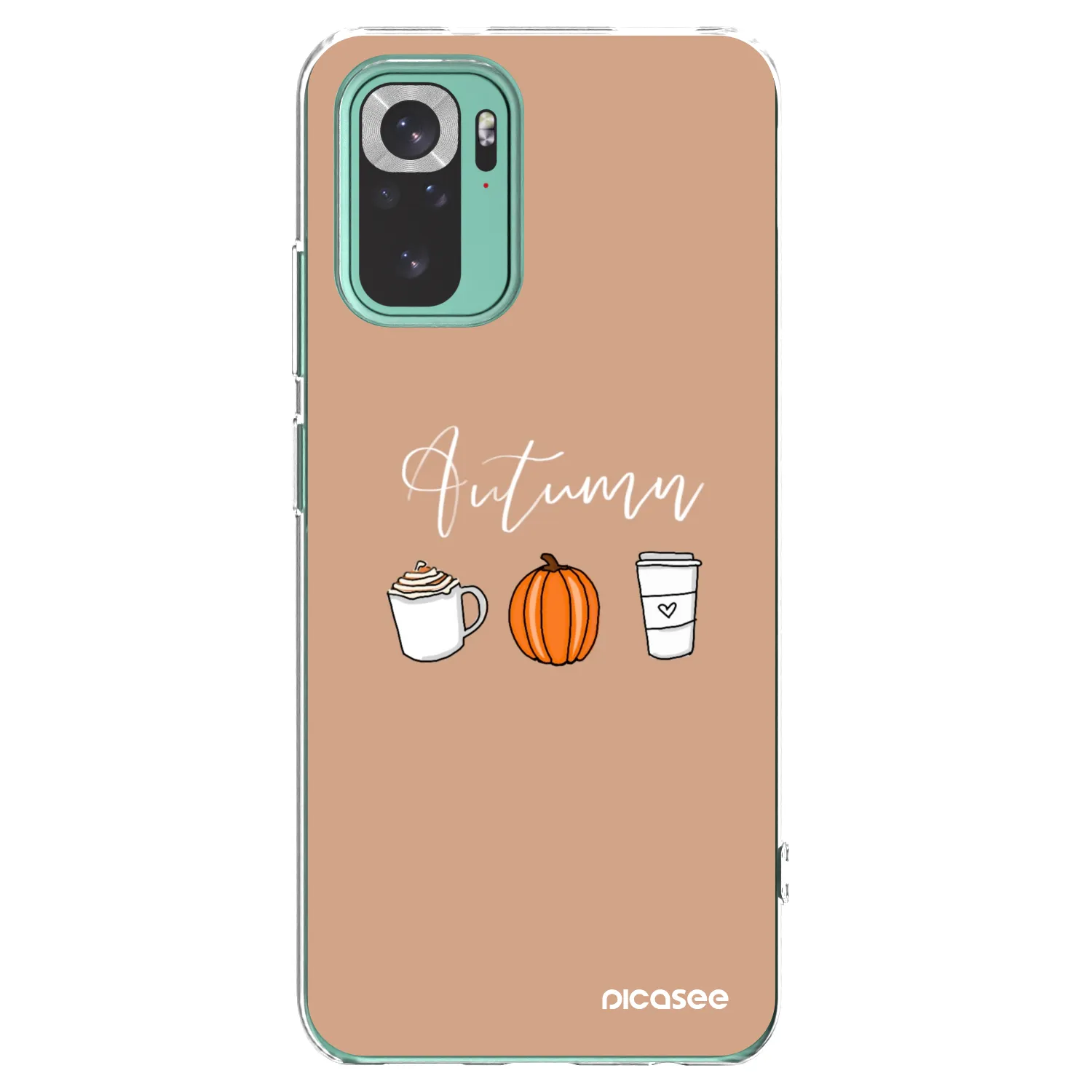 Picasee silikonska prozirna maskica za Xiaomi Redmi Note 10 Pro - Autumn