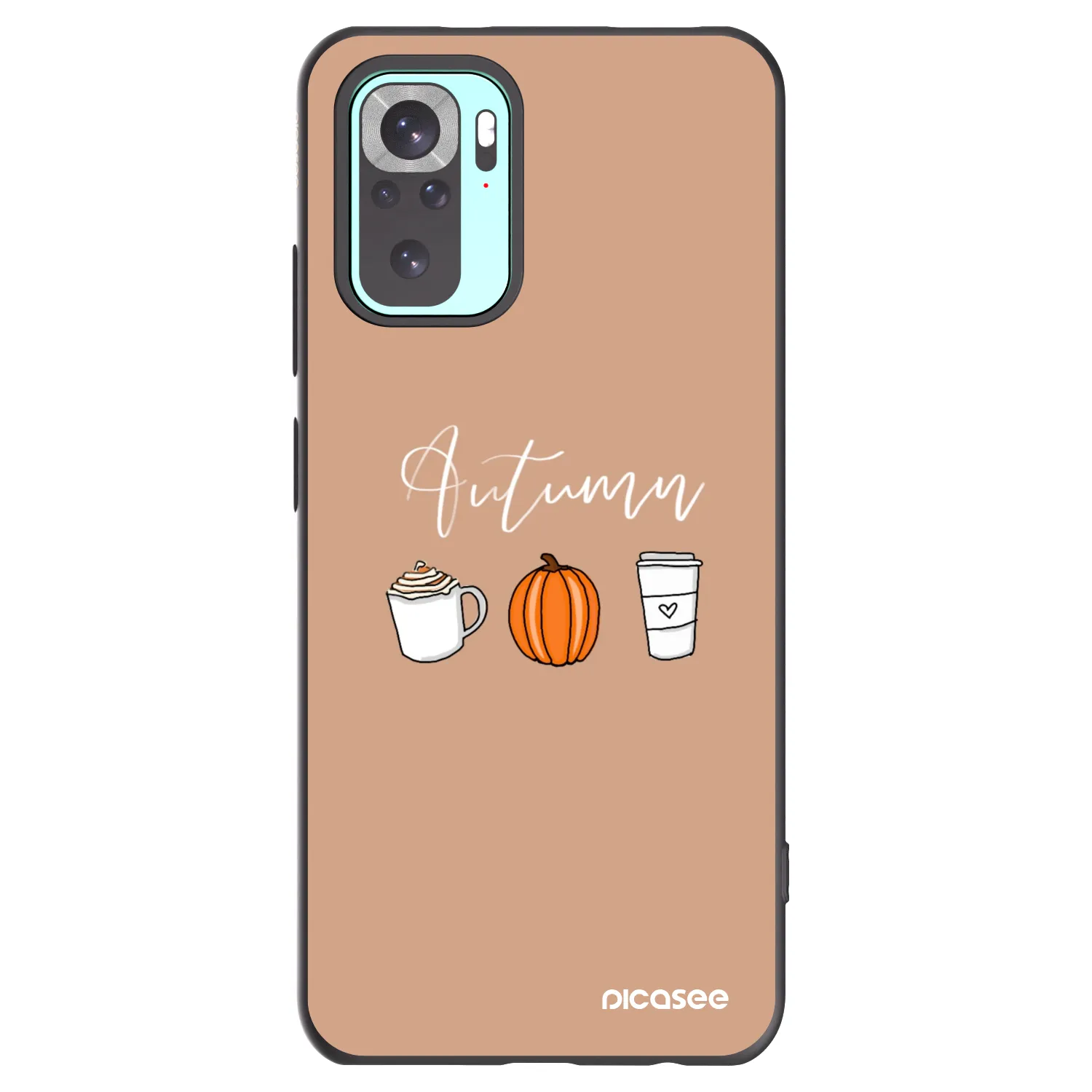 Picasee crna silikonska maskica za Xiaomi Redmi Note 10 Pro - Autumn