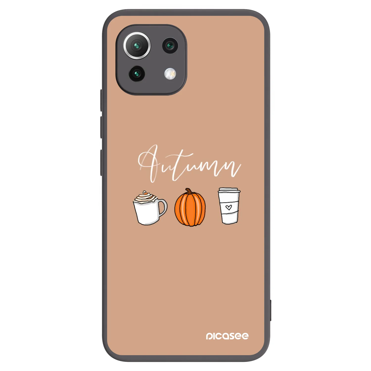 Picasee crna silikonska maskica za Xiaomi Mi 11 Lite - Autumn