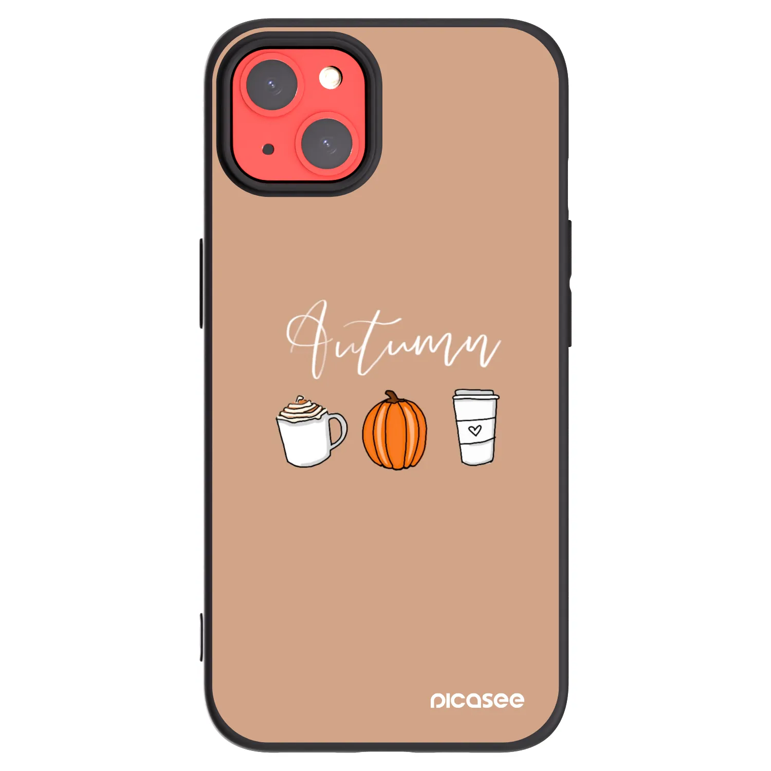Picasee crna silikonska maskica za Apple iPhone 13 - Autumn
