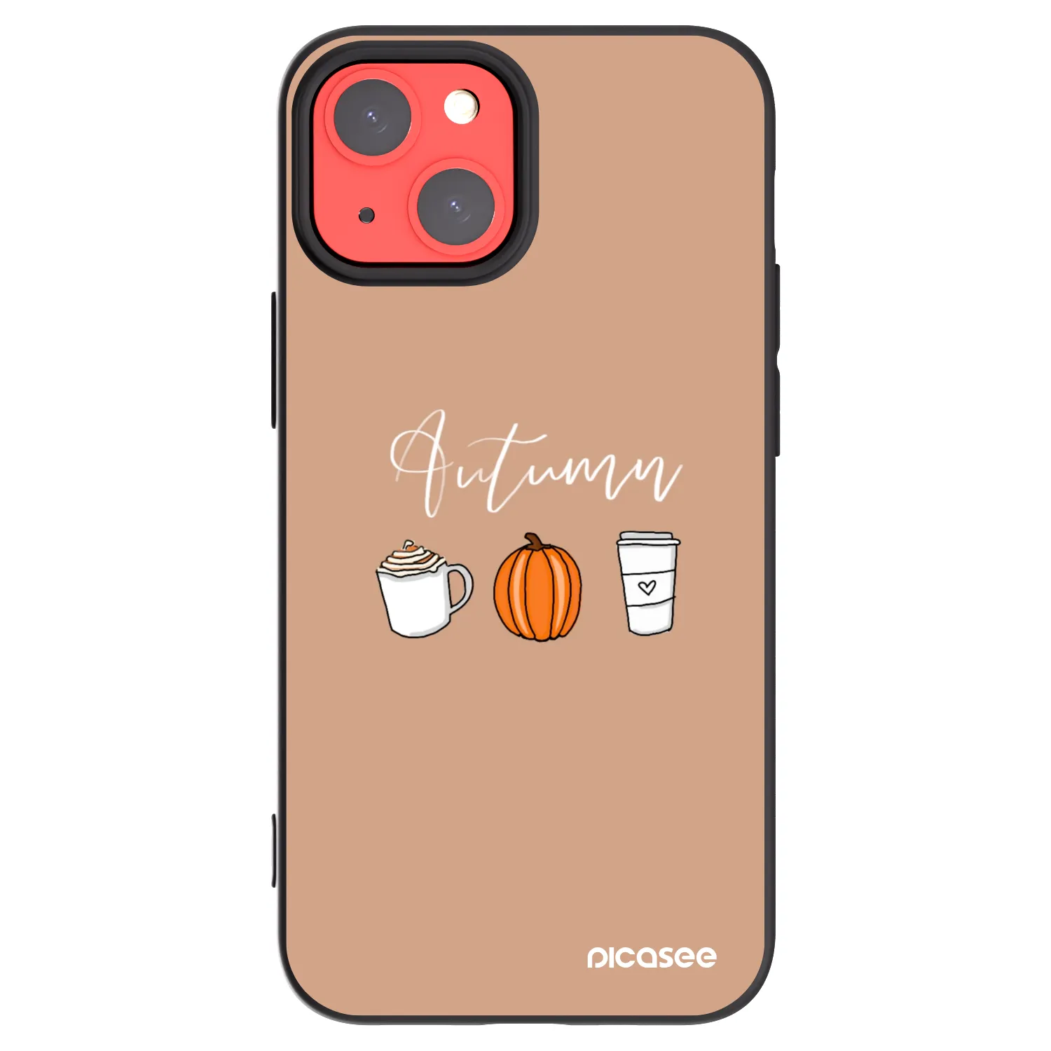 Picasee crna silikonska maskica za Apple iPhone 13 mini - Autumn