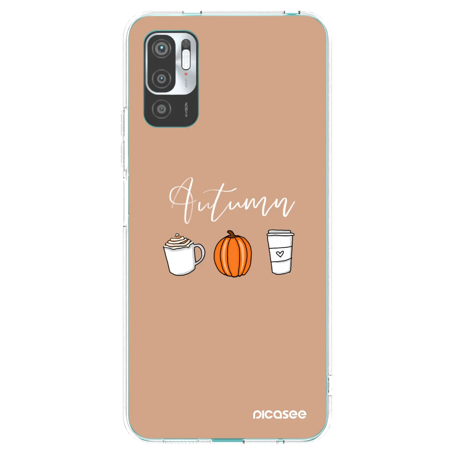 Picasee silikonska prozirna maskica za Xiaomi Redmi Note 10 5G - Autumn