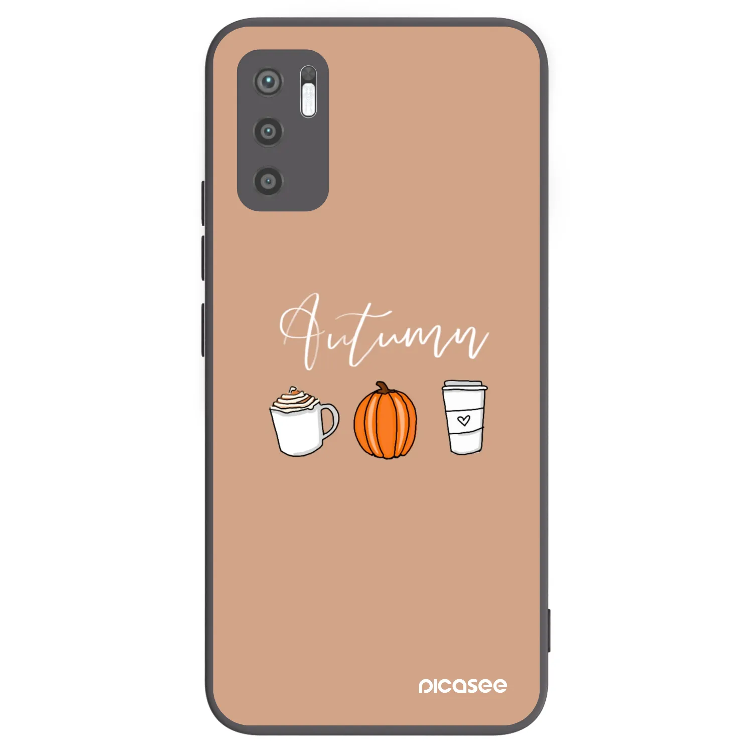 Picasee crna silikonska maskica za Xiaomi Redmi Note 10 5G - Autumn