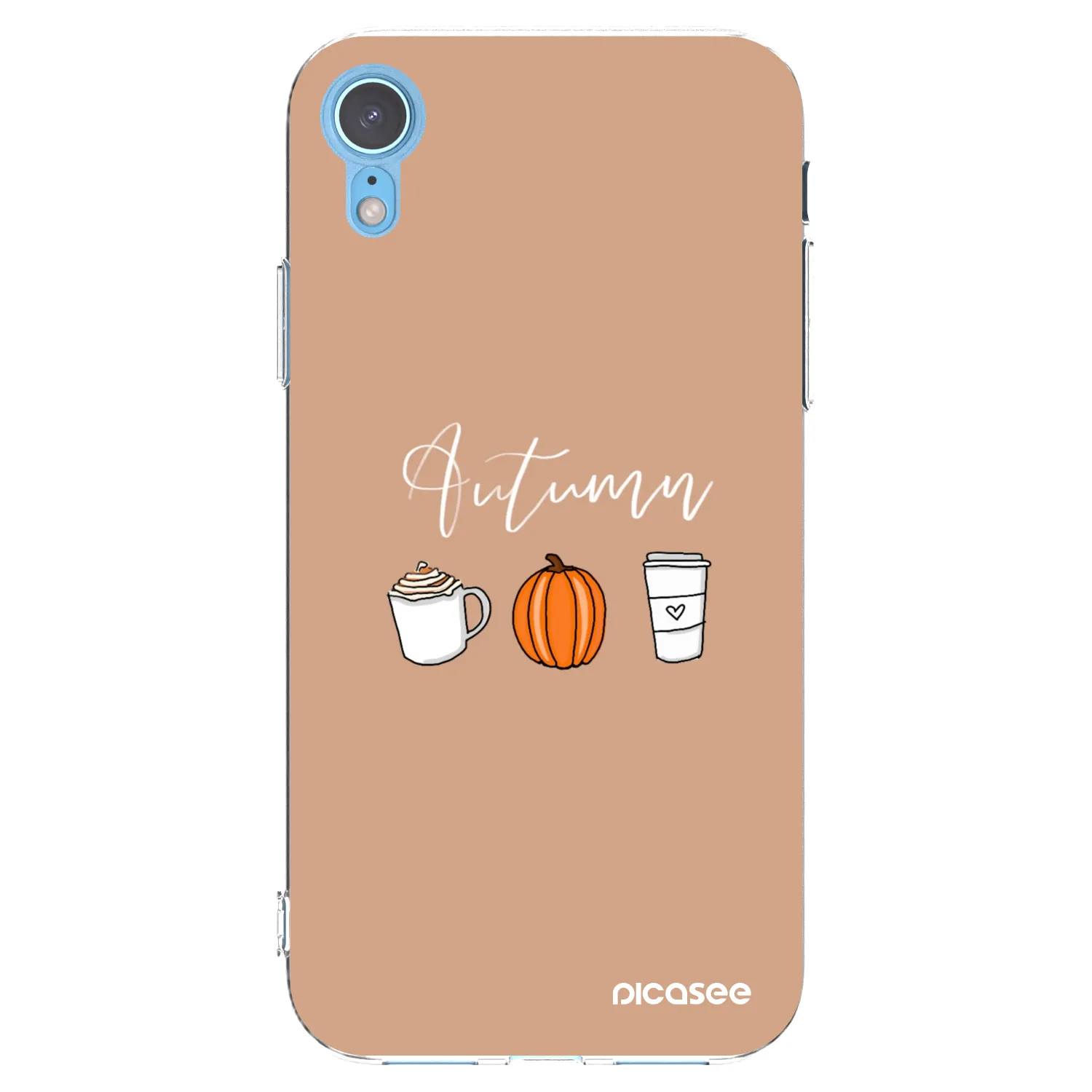 Picasee silikonska prozirna maskica za Apple iPhone XR - Autumn