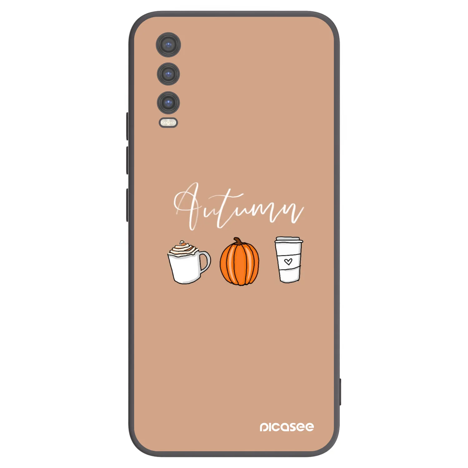Picasee crna silikonska maskica za Vivo Y20s - Autumn