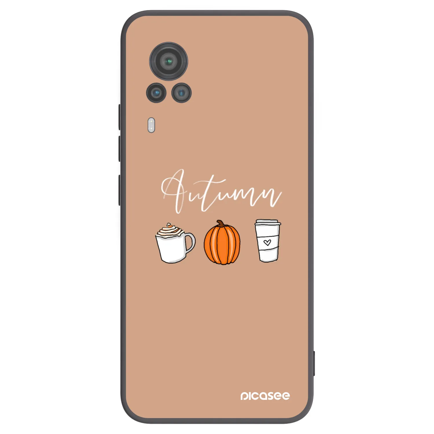 Picasee crna silikonska maskica za Vivo X60 Pro 5G - Autumn