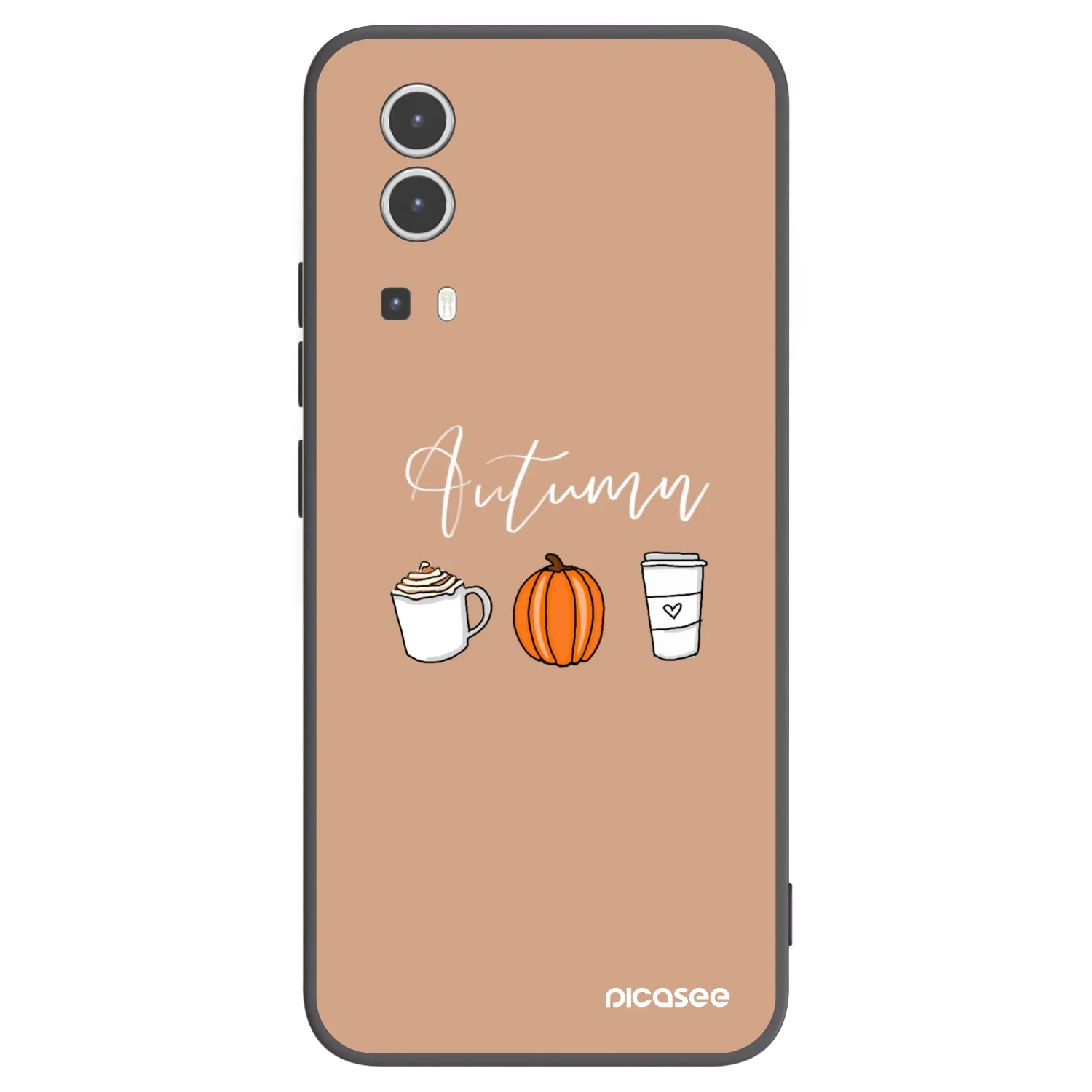 Picasee crna silikonska maskica za Vivo Y72 5G - Autumn
