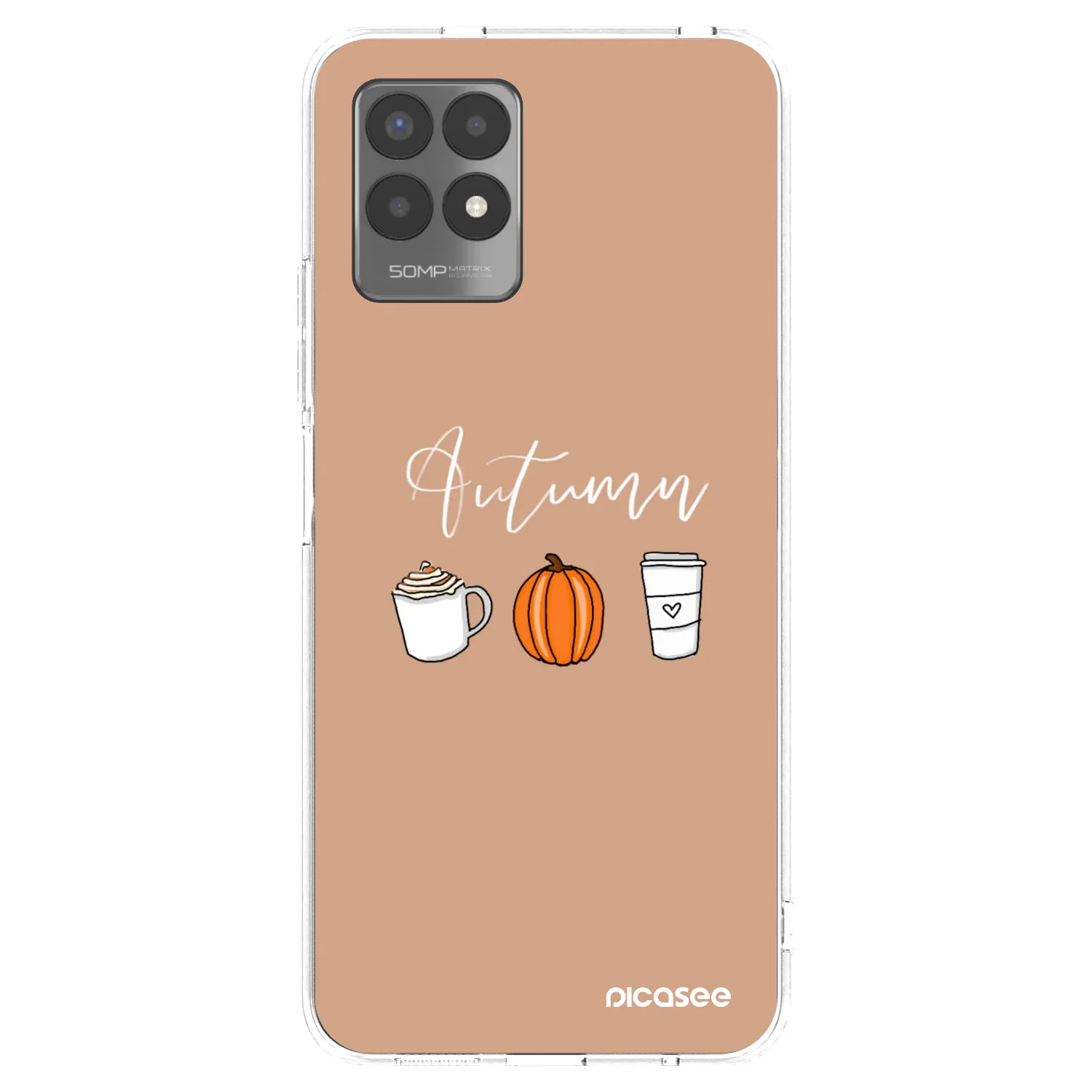 Picasee silikonska prozirna maskica za Realme 8i - Autumn