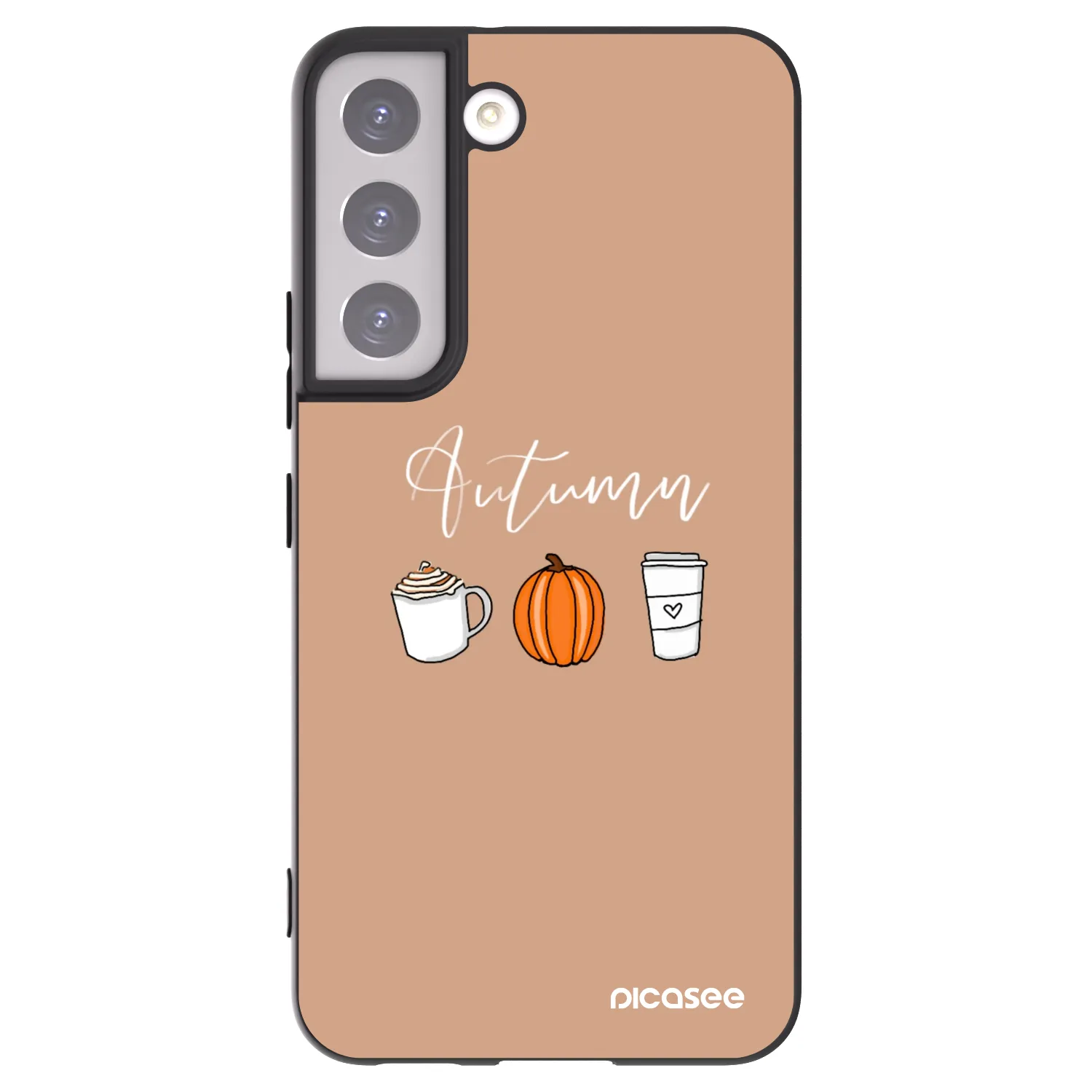 Picasee crna silikonska maskica za Samsung Galaxy S22 5G - Autumn