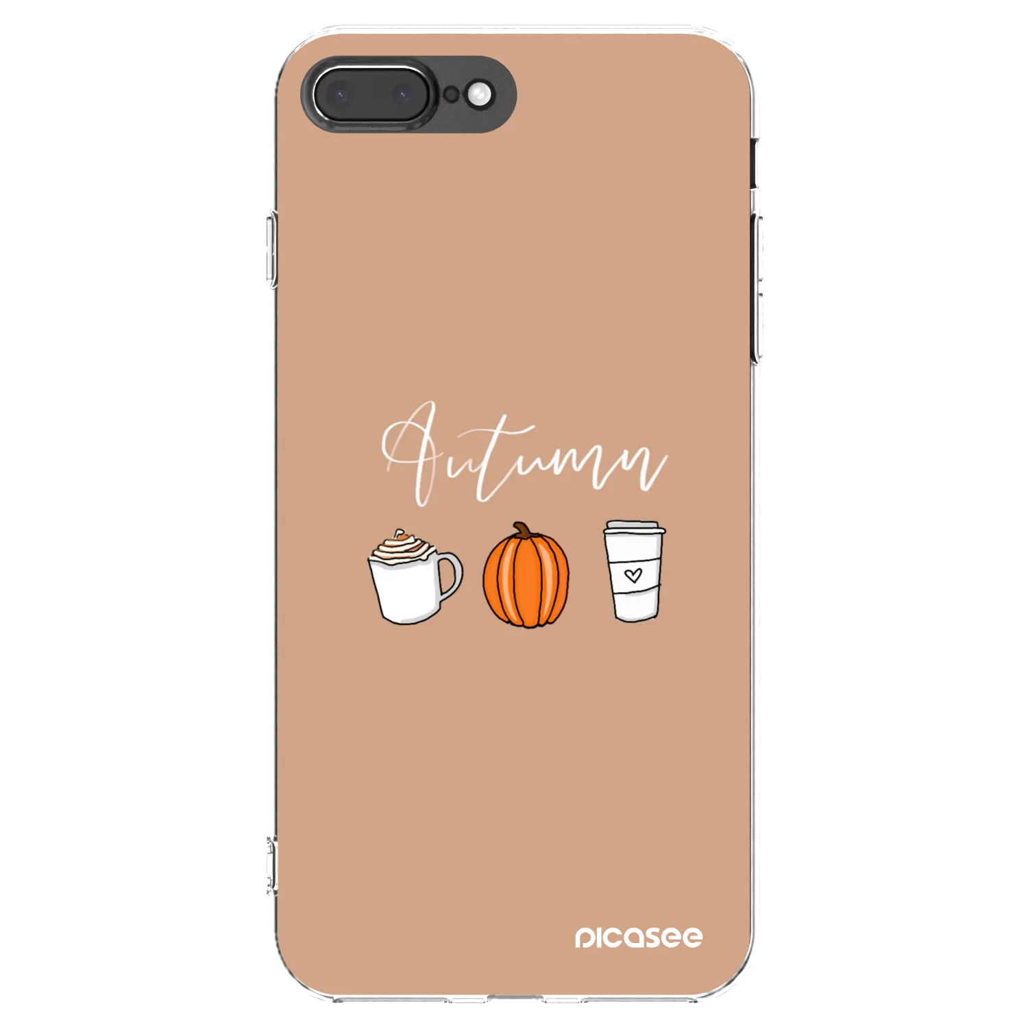 Picasee silikonska prozirna maskica za Apple iPhone 7 Plus - Autumn