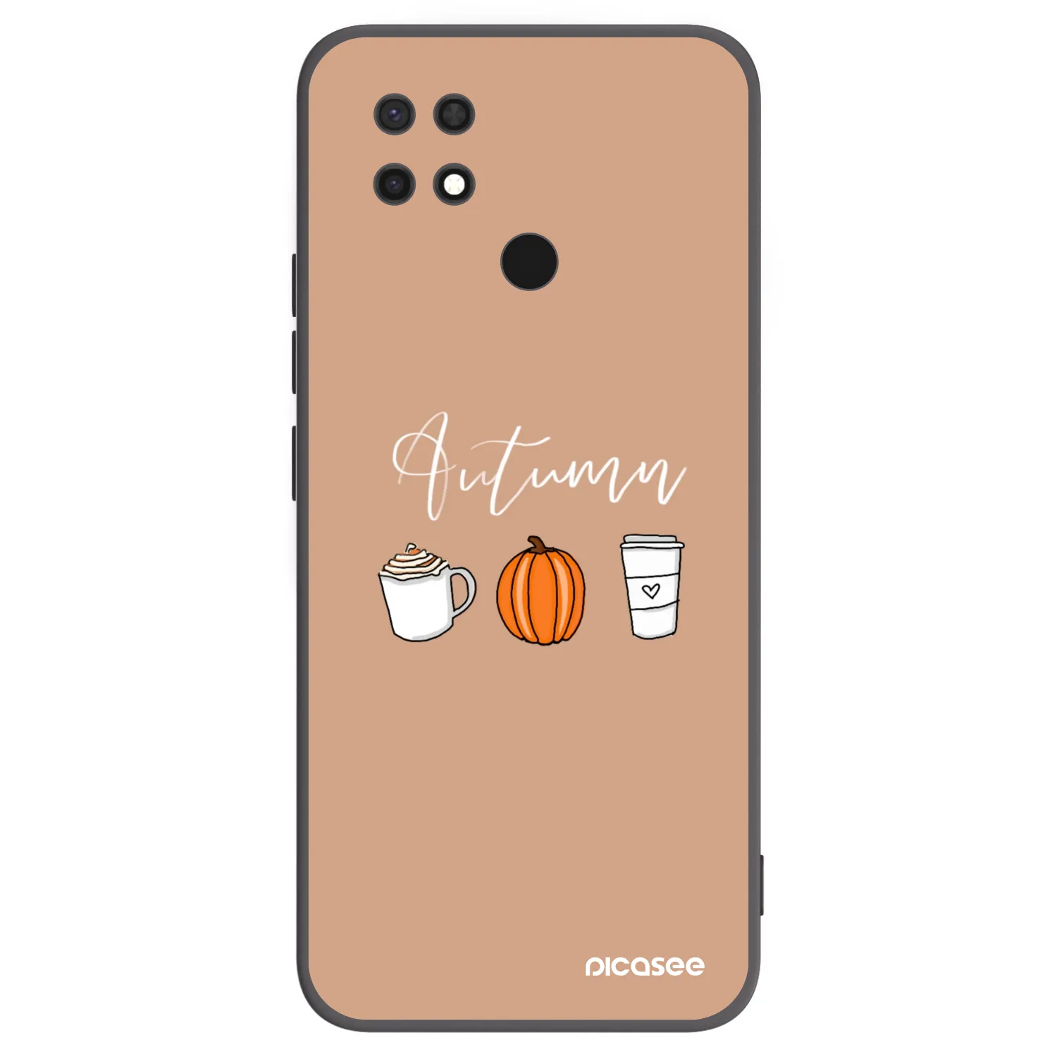 Picasee crna silikonska maskica za Xiaomi Redmi 10C - Autumn