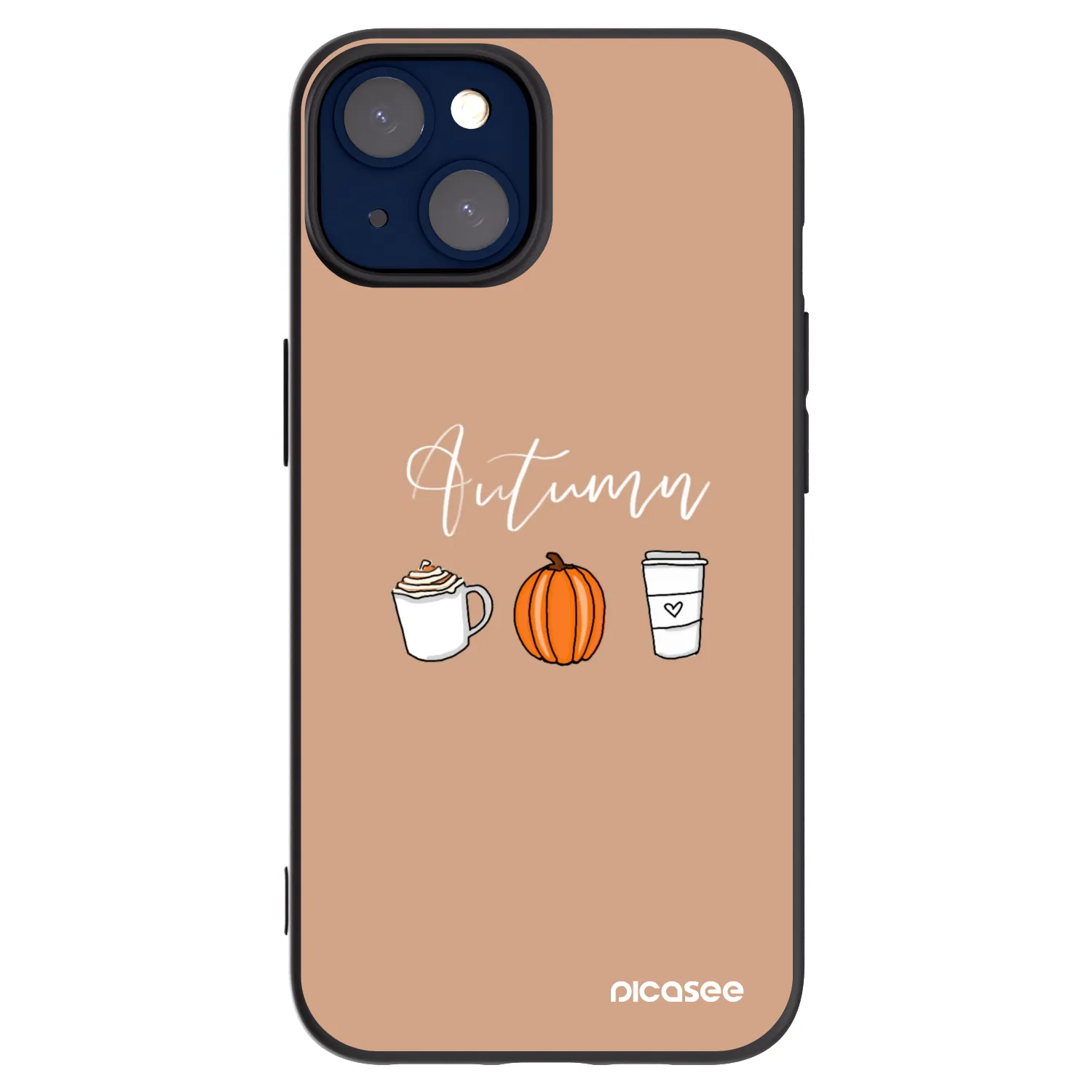 Picasee crna silikonska maskica za Apple iPhone 14 - Autumn
