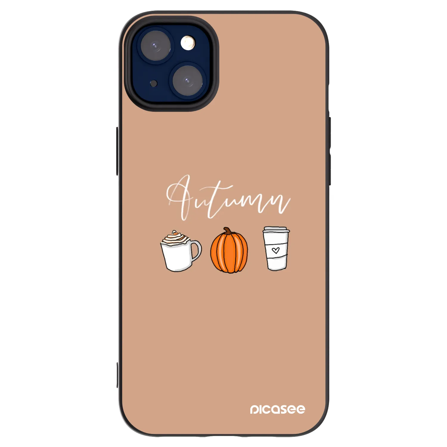 Picasee crna silikonska maskica za Apple iPhone 14 Plus - Autumn