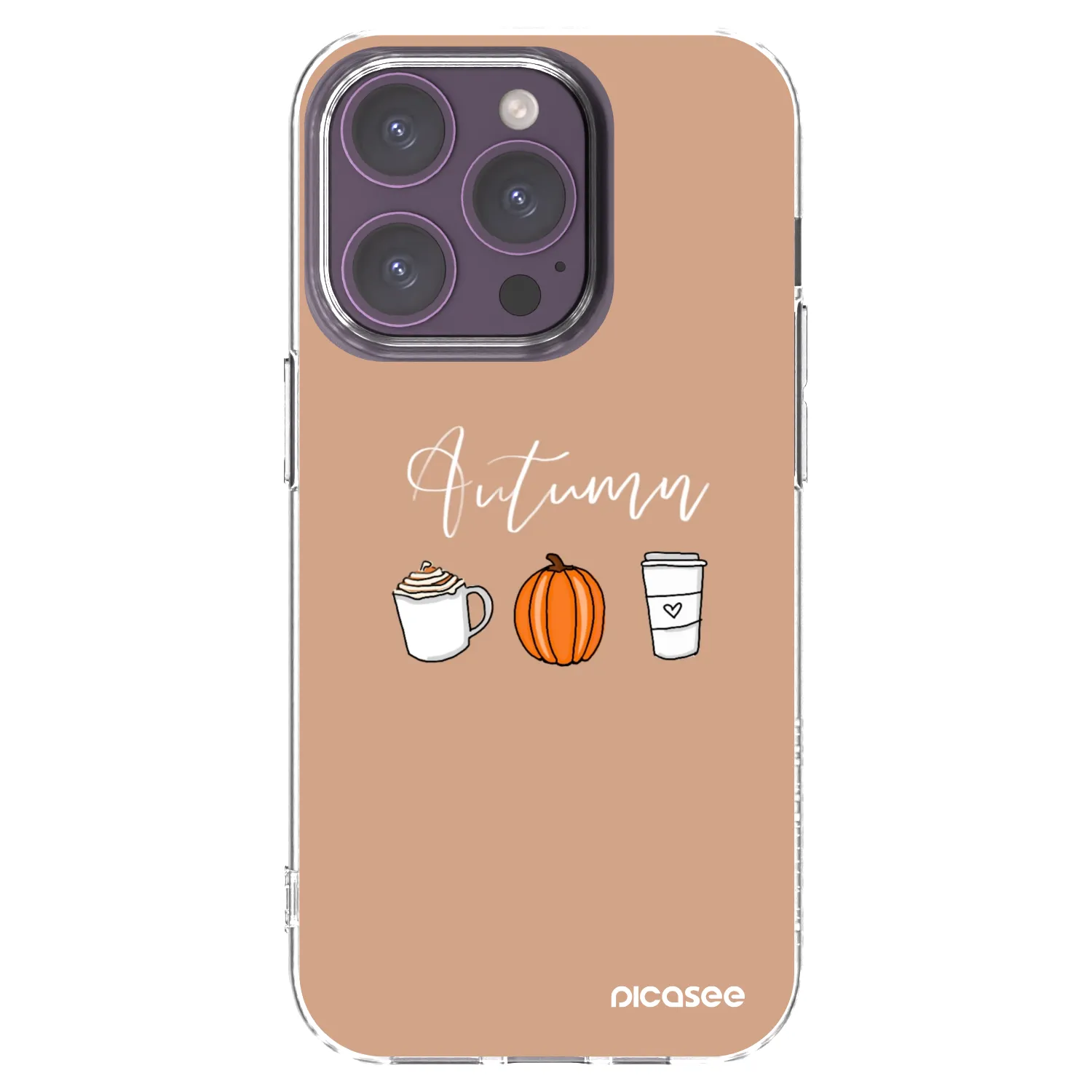 Picasee silikonska prozirna maskica za Apple iPhone 14 Pro - Autumn