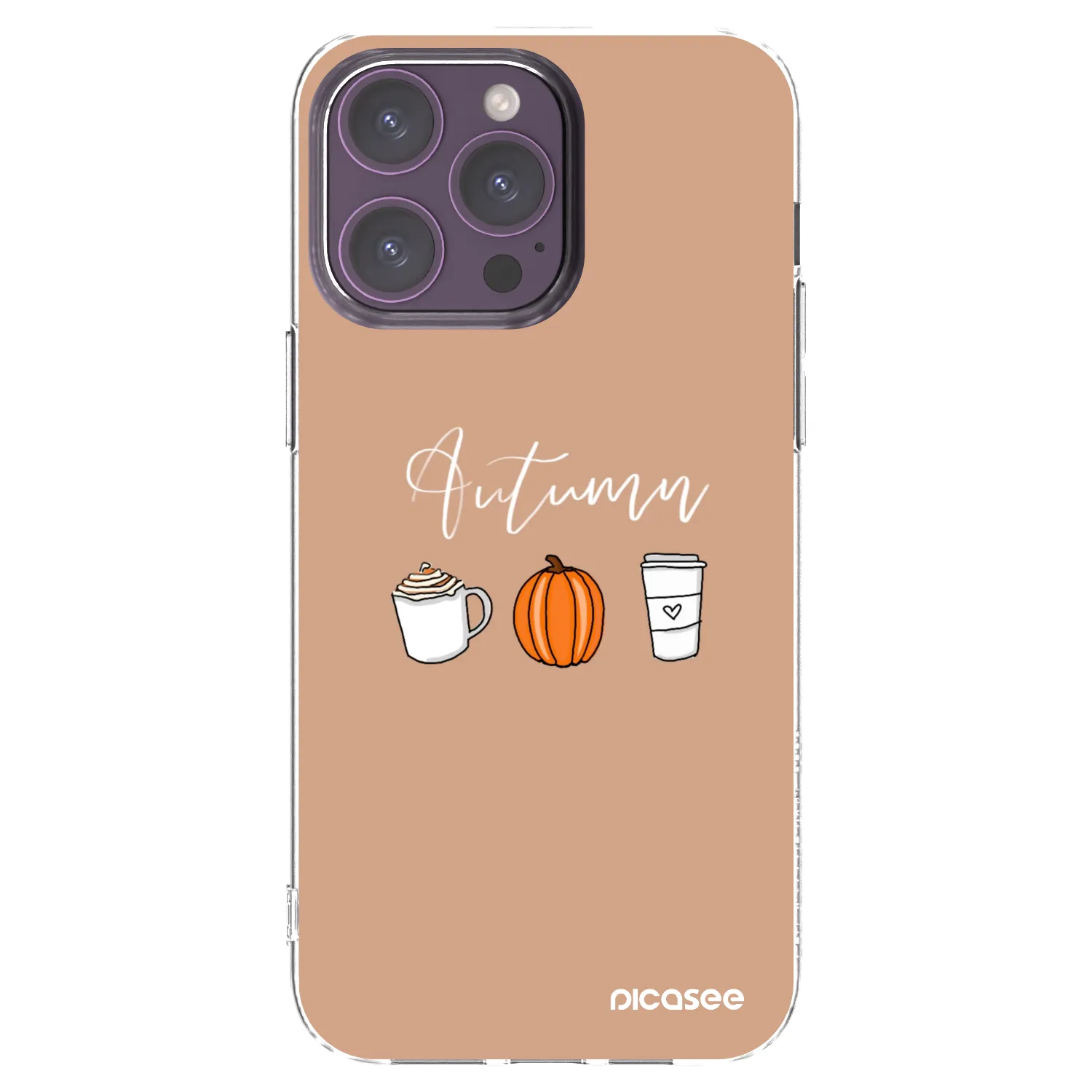 Picasee silikonska prozirna maskica za Apple iPhone 14 Pro Max - Autumn