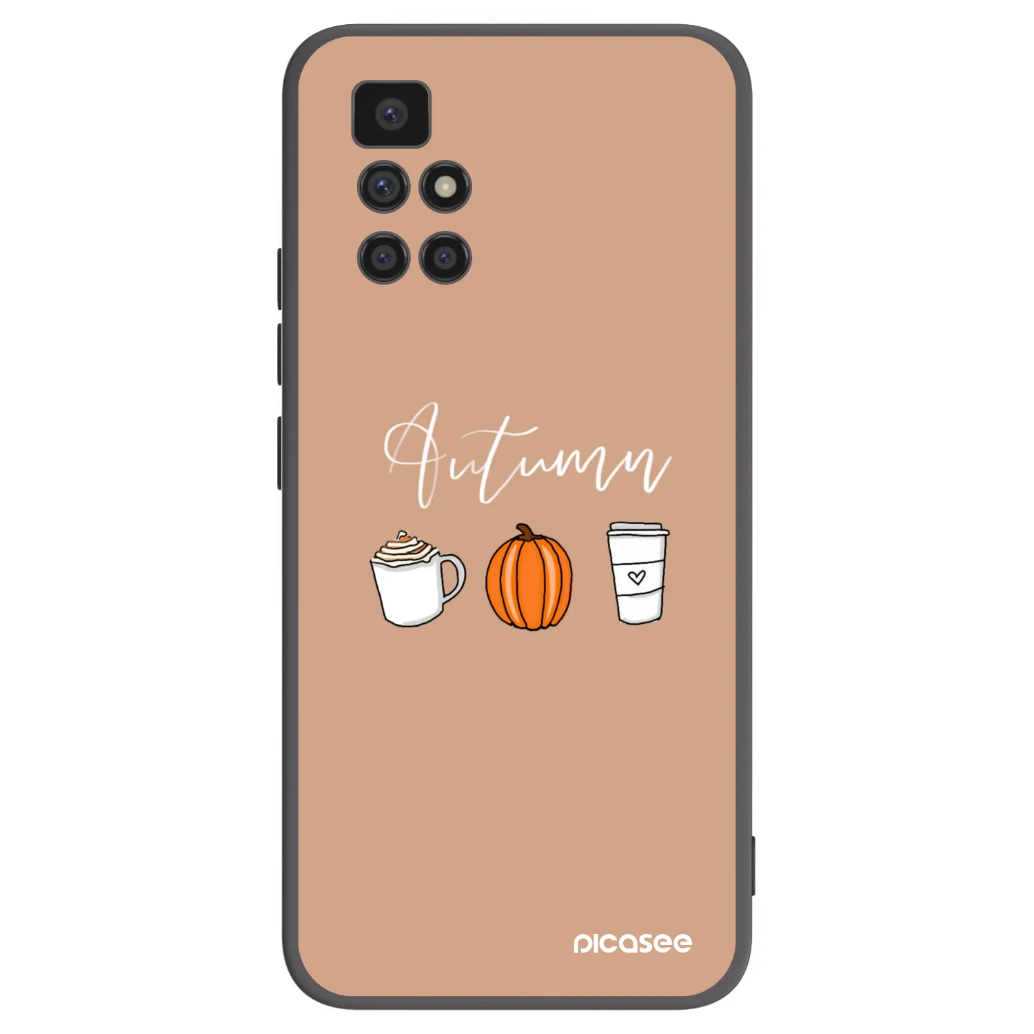 Picasee crna silikonska maskica za Xiaomi Redmi 10 (2022) - Autumn
