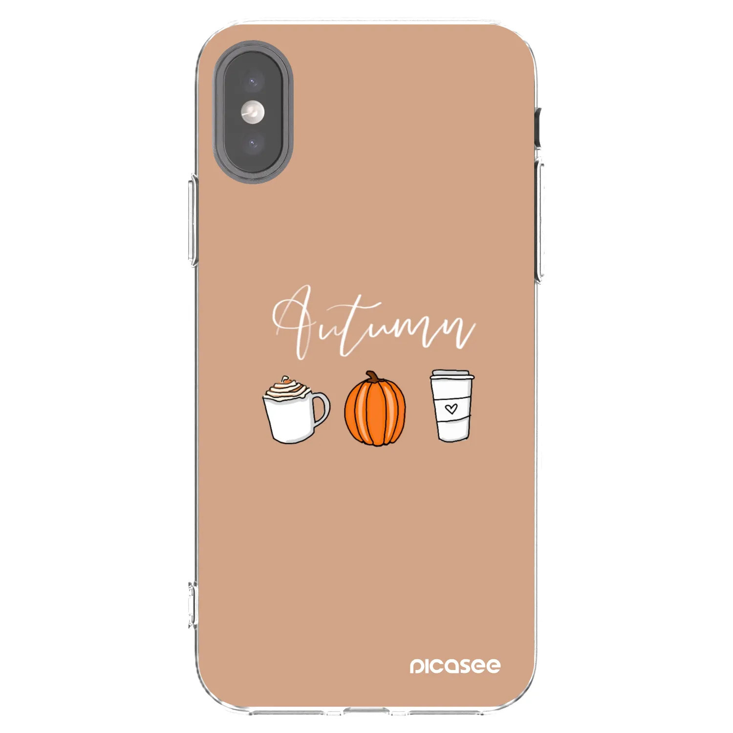 Picasee silikonska prozirna maskica za Apple iPhone X/XS - Autumn
