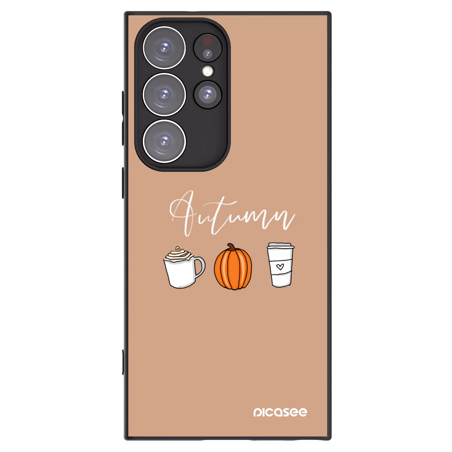 Picasee crna silikonska maskica za Samsung Galaxy S23 Ultra 5G - Autumn