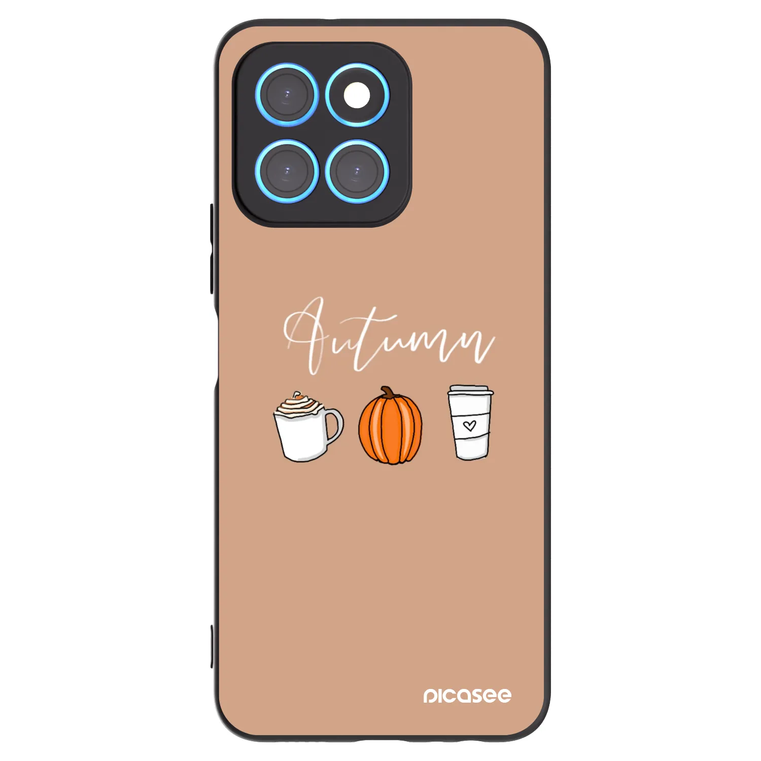 Picasee crna silikonska maskica za Honor X8 5G - Autumn