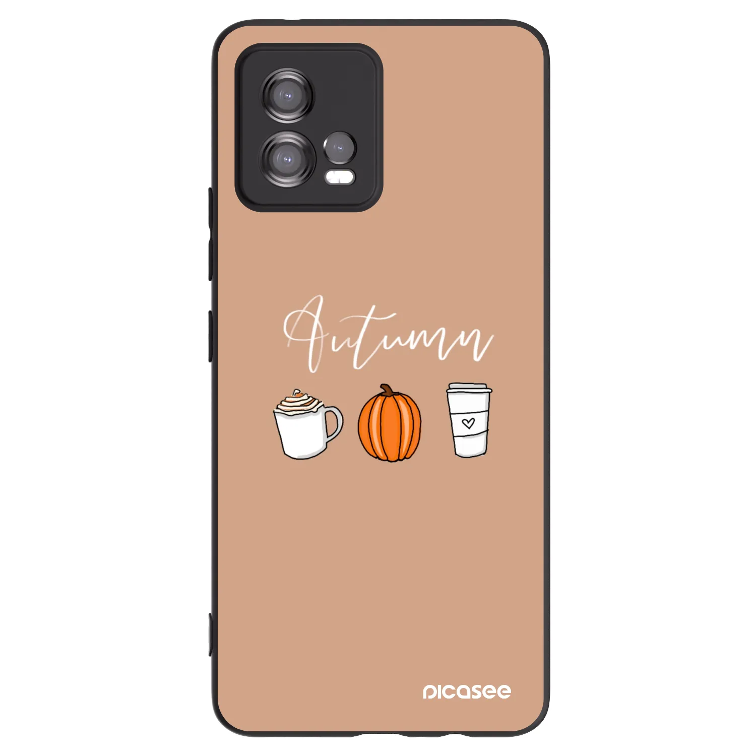 Picasee crna silikonska maskica za Motorola Moto G72 - Autumn