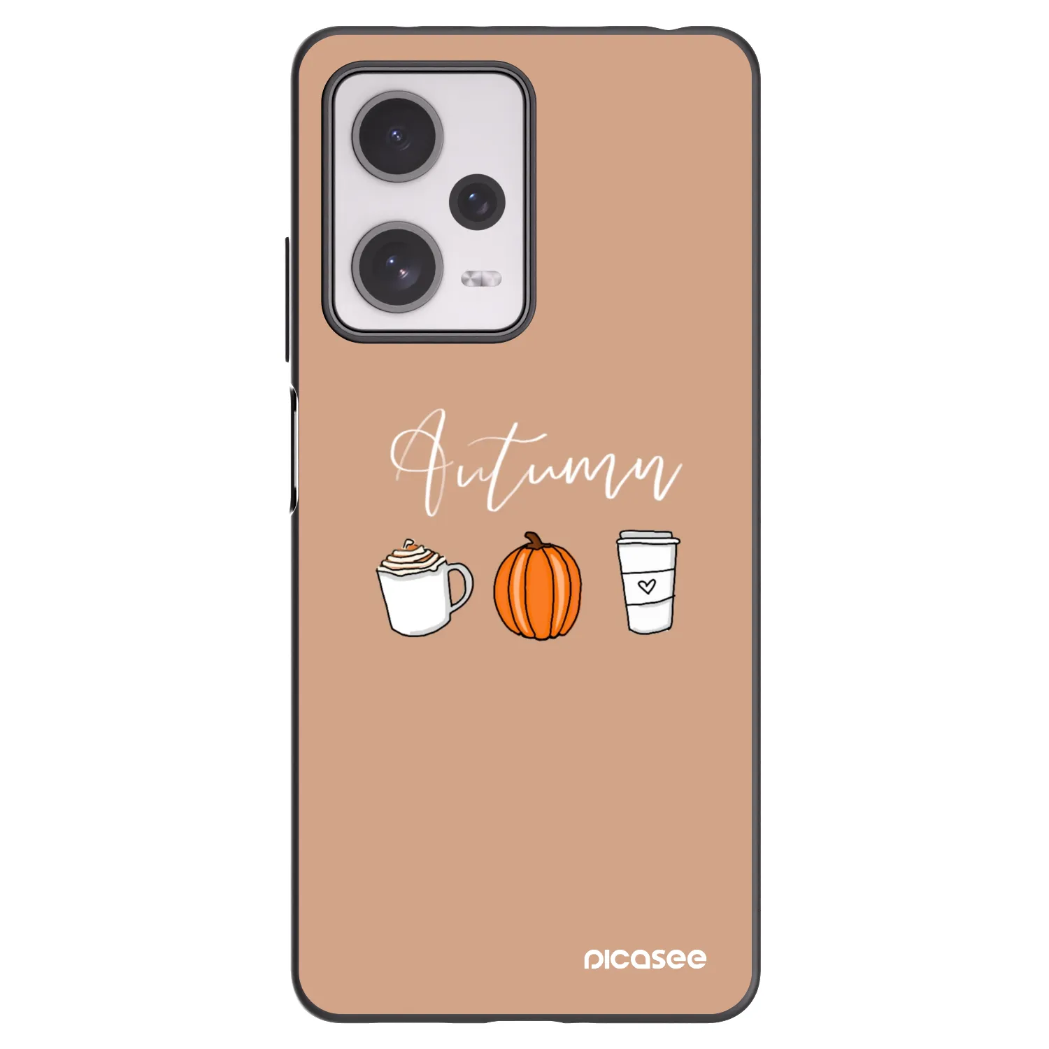 Picasee crna silikonska maskica za Xiaomi Redmi Note 12 Pro+ 5G - Autumn