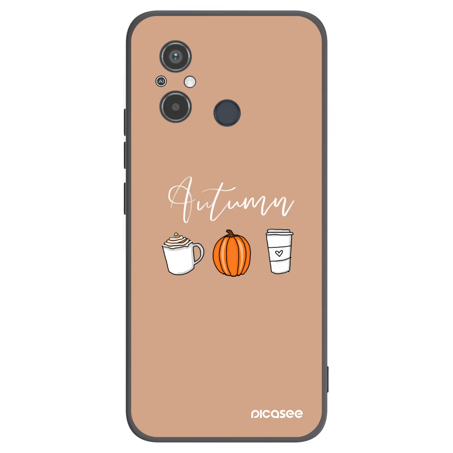 Picasee crna silikonska maskica za Xiaomi Redmi 12C - Autumn