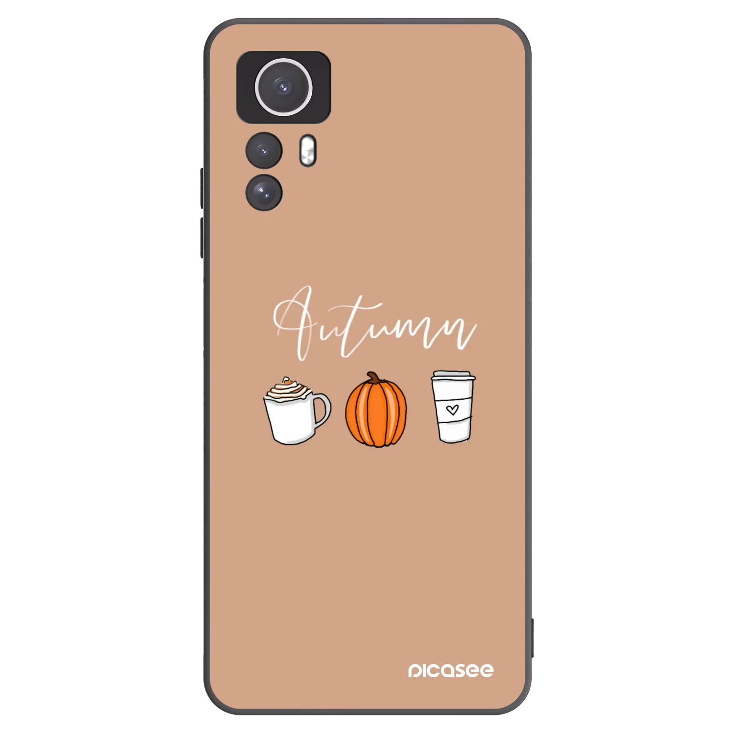 Picasee crna silikonska maskica za Xiaomi Redmi Note 12S - Autumn