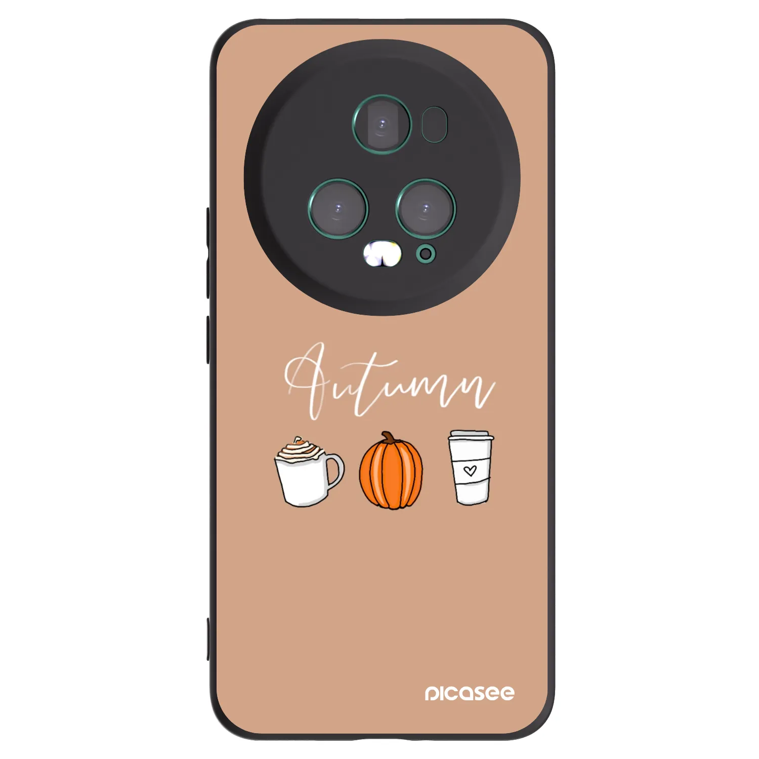 Picasee crna silikonska maskica za Honor Magic5 Pro - Autumn