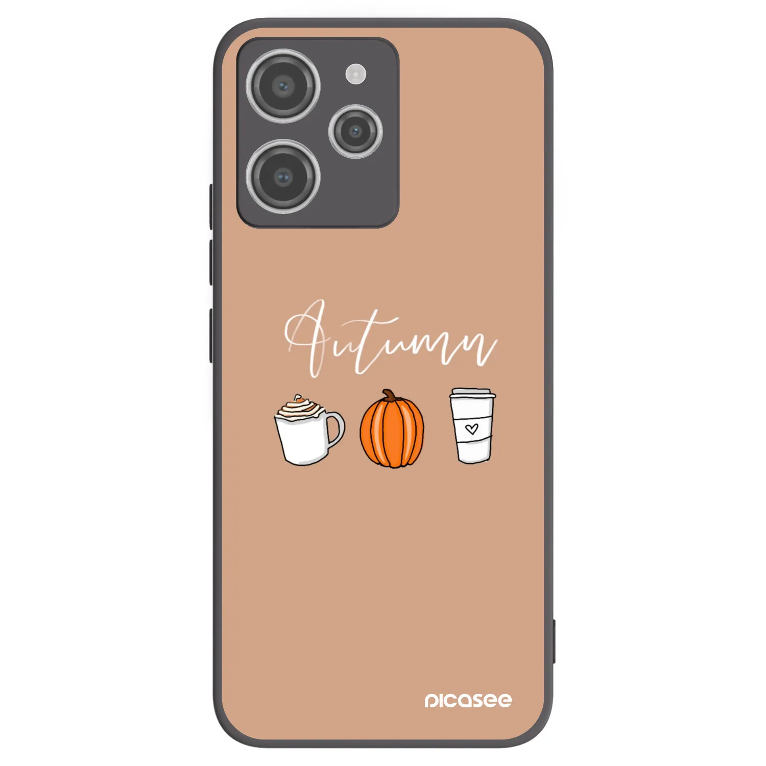 Picasee crna silikonska maskica za Xiaomi Redmi 12 4G - Autumn