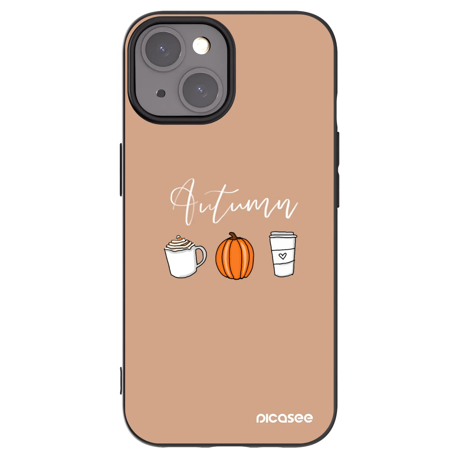 Picasee crna silikonska maskica za Apple iPhone 15 - Autumn
